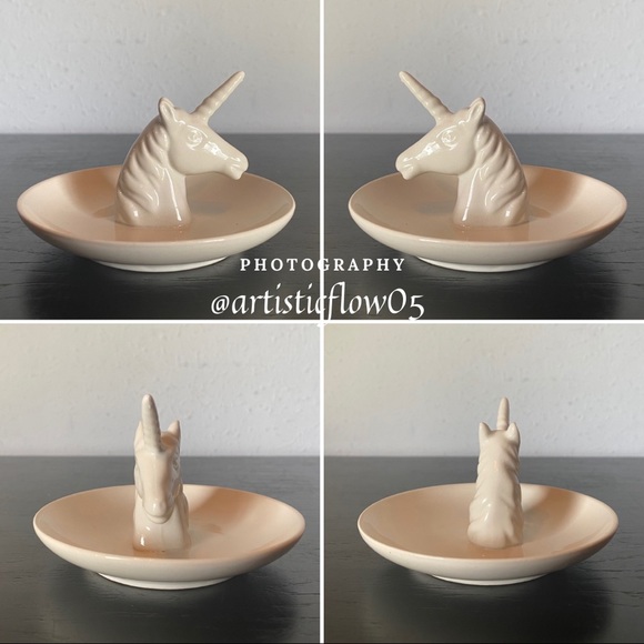 NEW! Ceramic Unicorn Trinket Tray Ring Holder - Picture 8 of 8